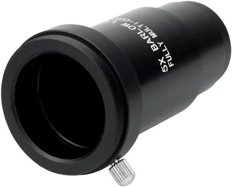 Pocnsen 1.25" 5X Barlow Lens Fully-Multi Coated Achromatic Lens, Fully Metal Astronomical Telescope Accessory with M42 Thread - Image 1